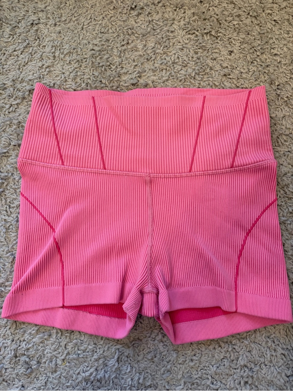 aerie offline workout pink biker shorts